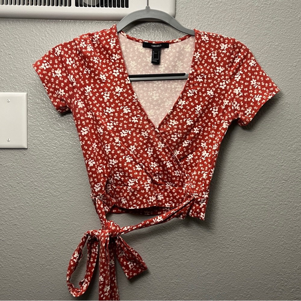 Forever 21 Floral Wrap Top